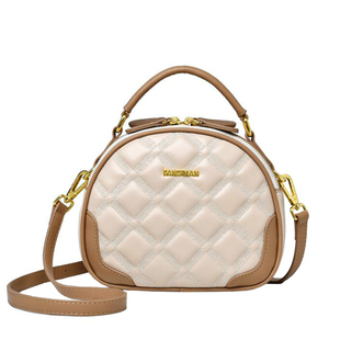 高级质感小包包女2026新款时尚手提小圆包百搭菱格单肩斜挎通勤包