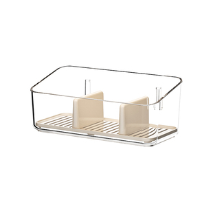 镜柜内收纳盒卫生间壁挂柜内化妆品口红粉扑分隔置物架化妆刷盒子