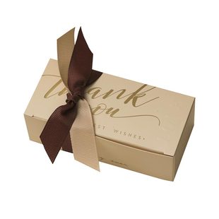 原创香槟色喜糖盒奶油色糖盒礼物盒子ins风结婚喜糖袋伴手礼