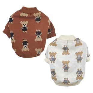 潮牌宠物狗衣服雪纳瑞柴犬比熊西高地约克夏可卡泰迪猫咪秋冬毛衣