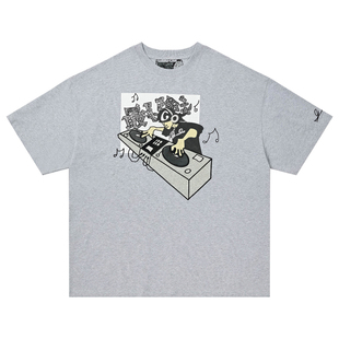 GameOne 24SS “唱片顽童”美式重磅Tee短袖oldschool嘻哈vintage