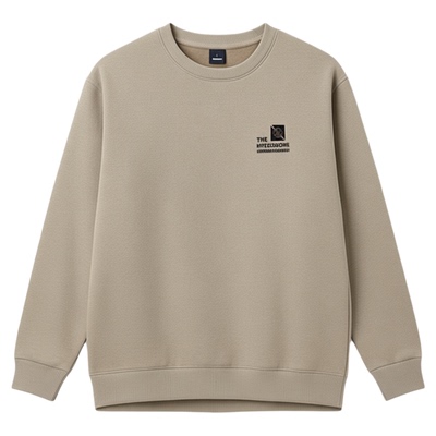 啄木鸟加绒纯棉长袖男士圆领卫衣