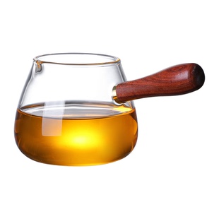 高档玻璃公道杯茶漏一体套装透明耐热侧把泡茶过滤公杯分茶器茶海