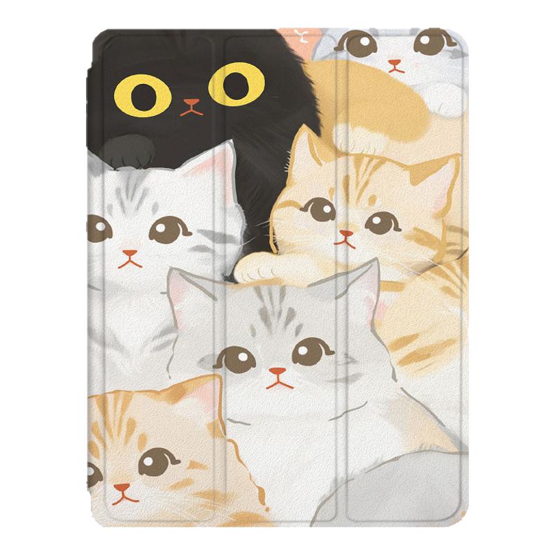 罗仕克可爱猫咪适用OPPOPad3pro卡通保护壳Air2/Neo11.4寸VIVOPad3Pro13寸趣味IQOOPad2小众12.1寸防摔平板套