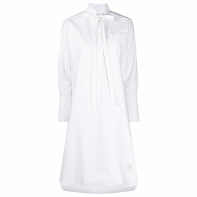 thombrowne女士秋冬白色衬衫裙
