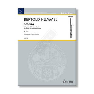 胡梅尔 谐谑曲Op13e 巴松管和钢琴 德国朔特原版进口乐谱书 Hummel Scherzo for Bassoon and Piano FAG35