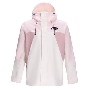 骆驼熊猫莲雾粉户外冲锋衣女款2026春夏防风防水旅行登山服外套男