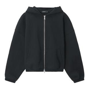 蒋敦豪同款重磅Unvesno(UN)亚历山大廓形保暖秋季开衫连帽卫衣