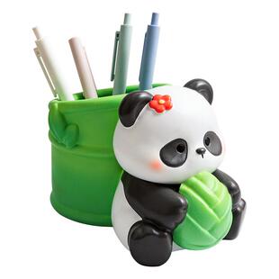 熊猫笔筒桌面装饰小摆件学生书桌办公室好物高级感男孩生日礼物女