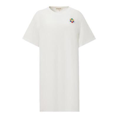 COLORGOOS简约logo圆领T恤裙女