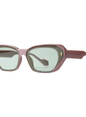 苏雅少女粉UV400多边形百搭墨镜