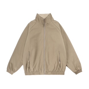 WTMP日系复古工装羊羔毛立领棉衣男女冬季休闲百搭保暖加厚棉服