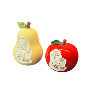 平安顺利寓意好苹果创意摆件客厅高级感玄关电视柜装饰品乔迁礼物