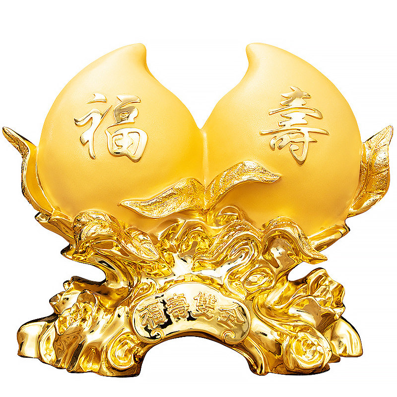 福寿双全寿桃摆件仙桃送长辈