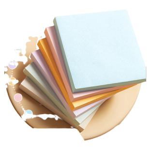 晨光便签纸莫兰迪便利贴浅素便签手帐标签贴卡片可爱复古学生初中生用可撕外卖便签贴纸有粘性学习用品ins