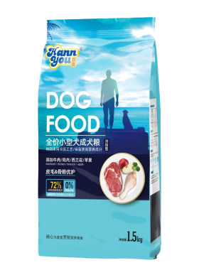 汉优小型成犬专用狗粮1.5kg通用