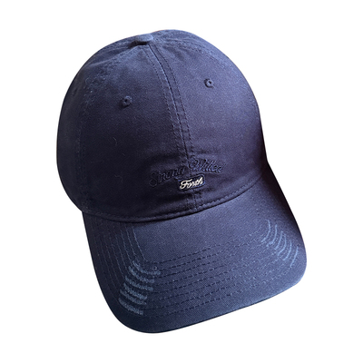 韩系藏青色字母刺绣棒球帽大头围