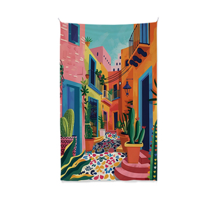 马蒂斯油画疗愈挂布客厅墙面装饰多巴胺背景布宿舍宿舍条幅挂毯