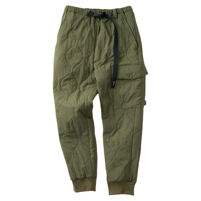 夹棉绿色萝卜裤宽松保暖长裤