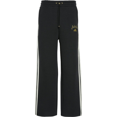 Adidas/阿迪达斯正品2025冬季款女士日常针织高腰阔腿长裤KR0418