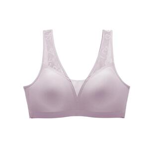 爱慕集团乎兮V领隐孔印花美背蕾丝聚拢胸罩性感百搭无痕内衣文胸