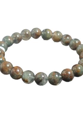 天然绿幽灵水晶手链墨绿色半盆