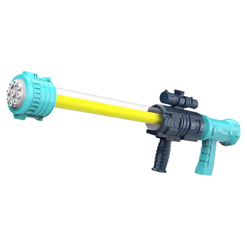 九孔加特林抽拉水枪儿童戏水玩具