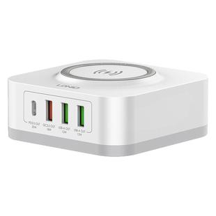 LDNIO30W英规快充充电器三合一无线充多口usb充电器桌面充电站坞pd快充头适用三星iPhone17promax充电头typec