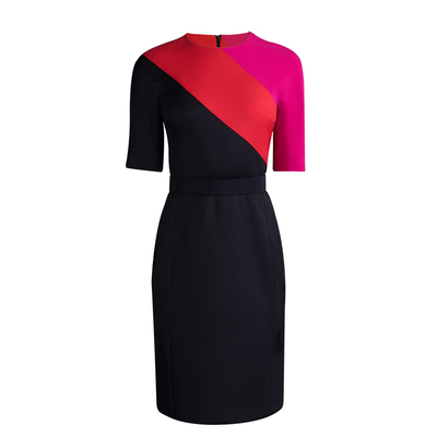 职业装拼接连衣裙空乘前台工作服