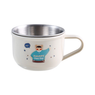 304不锈钢儿童水杯家用喝水杯子防摔宝宝敞口学饮杯幼儿园牛奶杯