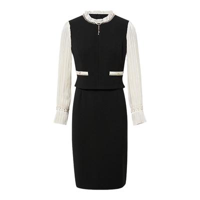 La Koradior拉珂蒂商场同款时尚秋季新款法式香风连衣裙气质修身