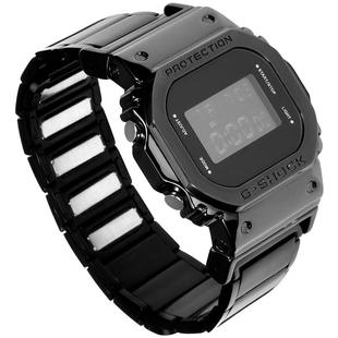 适配卡西欧小方块改装表带 DW5600 5610GWB5000/6900磁吸钢带表链