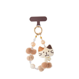 正品手机绳可爱猫咪玩偶防丢手机链挂件钥匙扣Hapins女生手机链