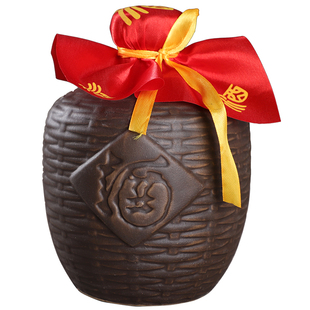 加厚陶竹编小酒瓶1斤2斤3斤5斤装仿古白酒土罐子白酒空瓶子高档瓶