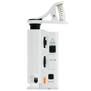 100倍放大镜可调焦ledUV灯卡扣式手机显微镜珠宝银元鉴定显微镜