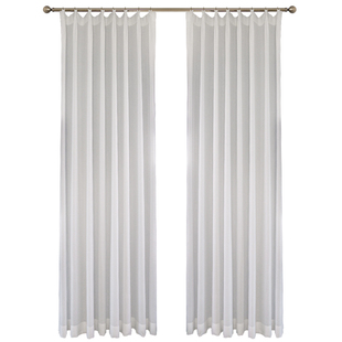 树影涤麻纱窗帘纱帘客厅卧室美式乡村简约轻奢风白纱立体刺绣定制