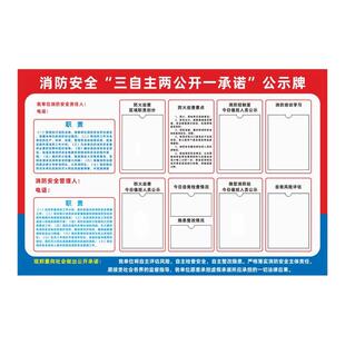消防安全三自主两公开一承诺公示牌评估责任人告示牌公示栏展板整改检查消防安全企业生产车间责任人岗位职责