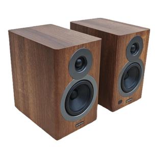 安桥4寸蓝牙音箱家用木质小型书架电脑手机电视桌面hifi有源音响