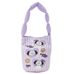 可爱插画帆布包包女卡通涂鸦手拎水桶包ins韩版腋下包百搭手提包