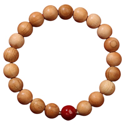 普陀山正品朱砂桃木手串