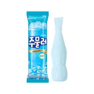 lotte乐天韩国进口苏打味吸吸黑牛棒冰雪糕巴比克巧克力冰淇淋
