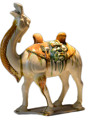 仿古唐三彩骆驼酒店装修陶瓷