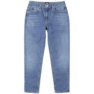 【张凌赫代言】Lee413标准高腰小直脚中蓝色女牛仔裤休闲潮流