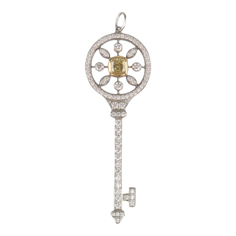 【自营】中古95新TIFFANY(蒂芙尼)枕形切工黄钻钻石吊坠