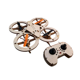 无人机diy套件科技小制作飞行器木质拼装模型组装玩具 遥控飞机