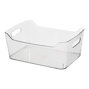 透明化妆品收纳盒塑料储物盒桌面护肤品收纳筐篮梳妆台书本置物框