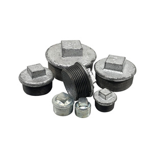 国标镀锌外丝堵头管道自来水管堵玛钢配件4分6分1寸DN15-100螺纹