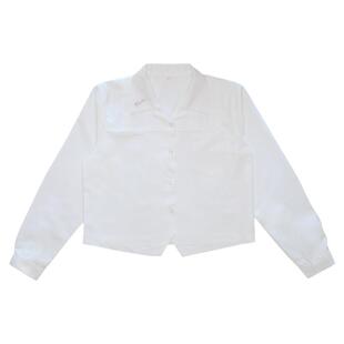 【三个岛JK制服馆】风琴褶原创白色长袖jk衬衫女学生短袖内搭衬衣