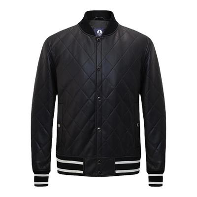 [绵羊皮]Navigare意大利小帆船真皮皮衣外套男秋季棒球领皮夹克