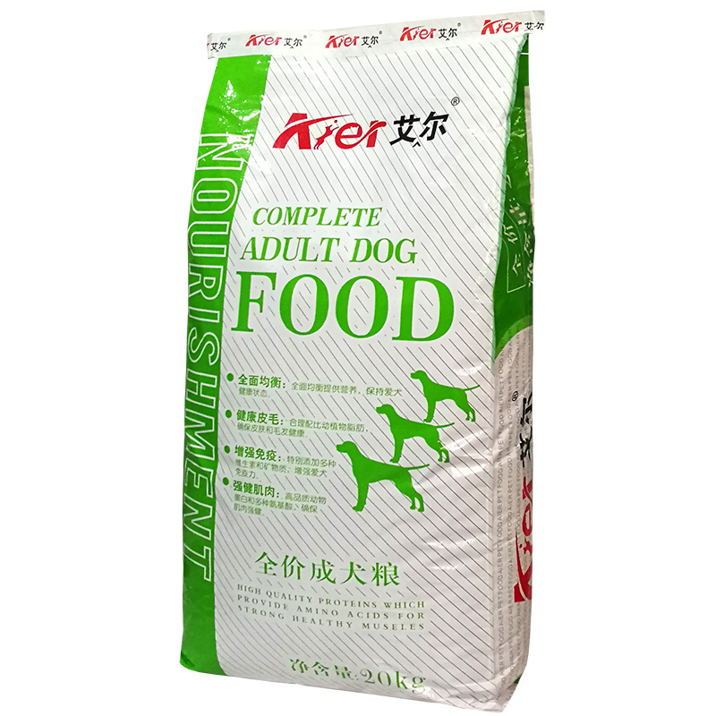 艾尔狗粮全价成犬幼犬老年犬20kg40斤马犬柯基阿拉斯加小型大型犬